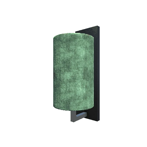 Wall Lamp 001 (Black Metal and Corroded Cyl)